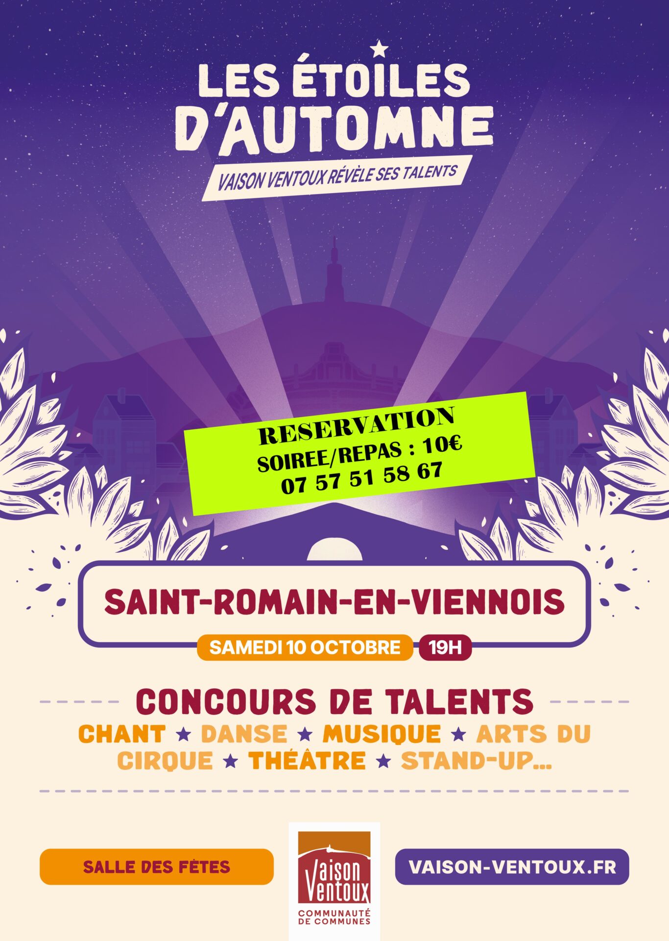 2026-etoiles-automne-affiche-st-romain Flyer Les étoiles d'automne 2026